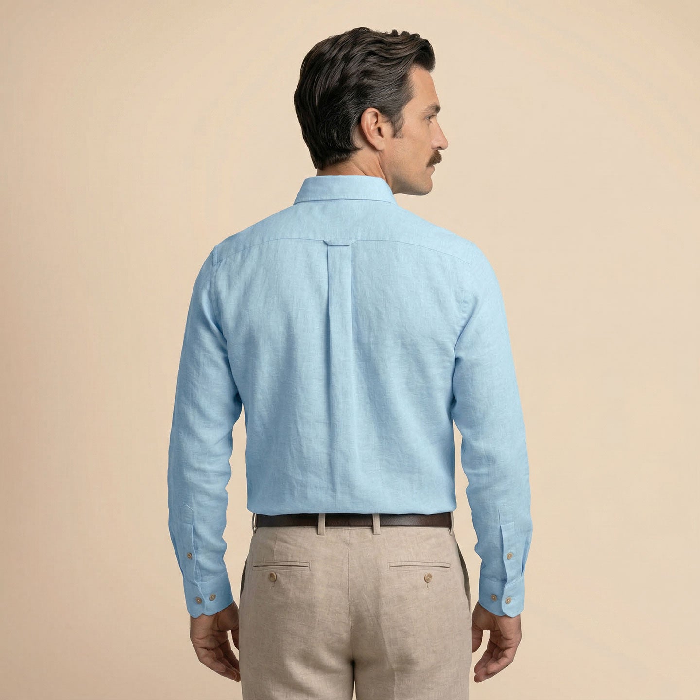 Breeze Linen Full Sleeves Shirt In Baby Blue Breeze Linen Full Sleeves Shirt In Baby Blue
