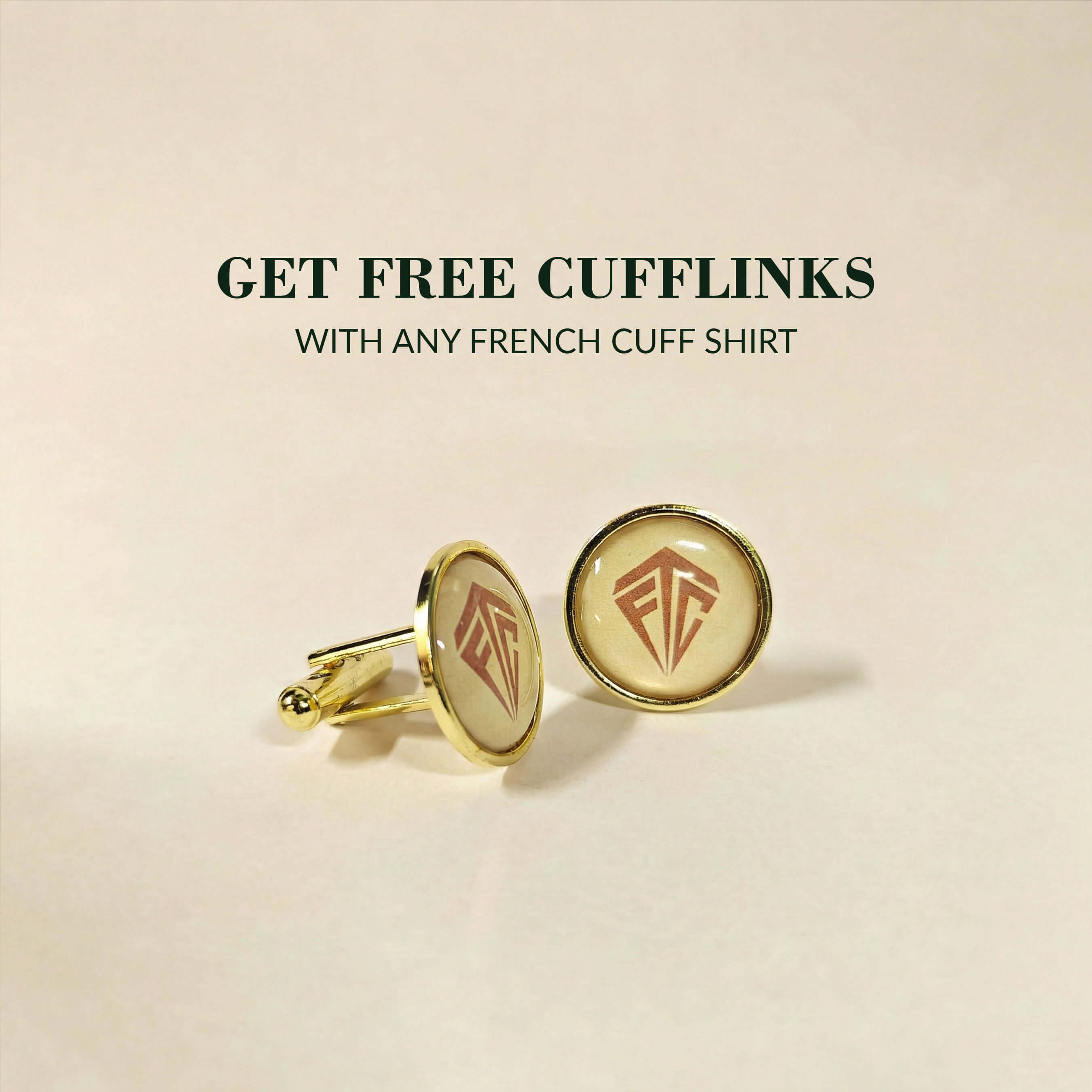 PREMIUM TFC CUFFLINKS IN BEIGE PREMIUM TFC CUFFLINKS IN BEIGE