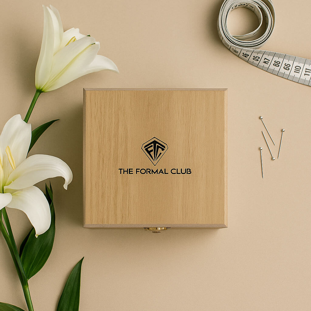 Crown Floral Tie & Pocket Square in Navy / Salmon Crown Floral Tie & Pocket Square in Navy / Salmon