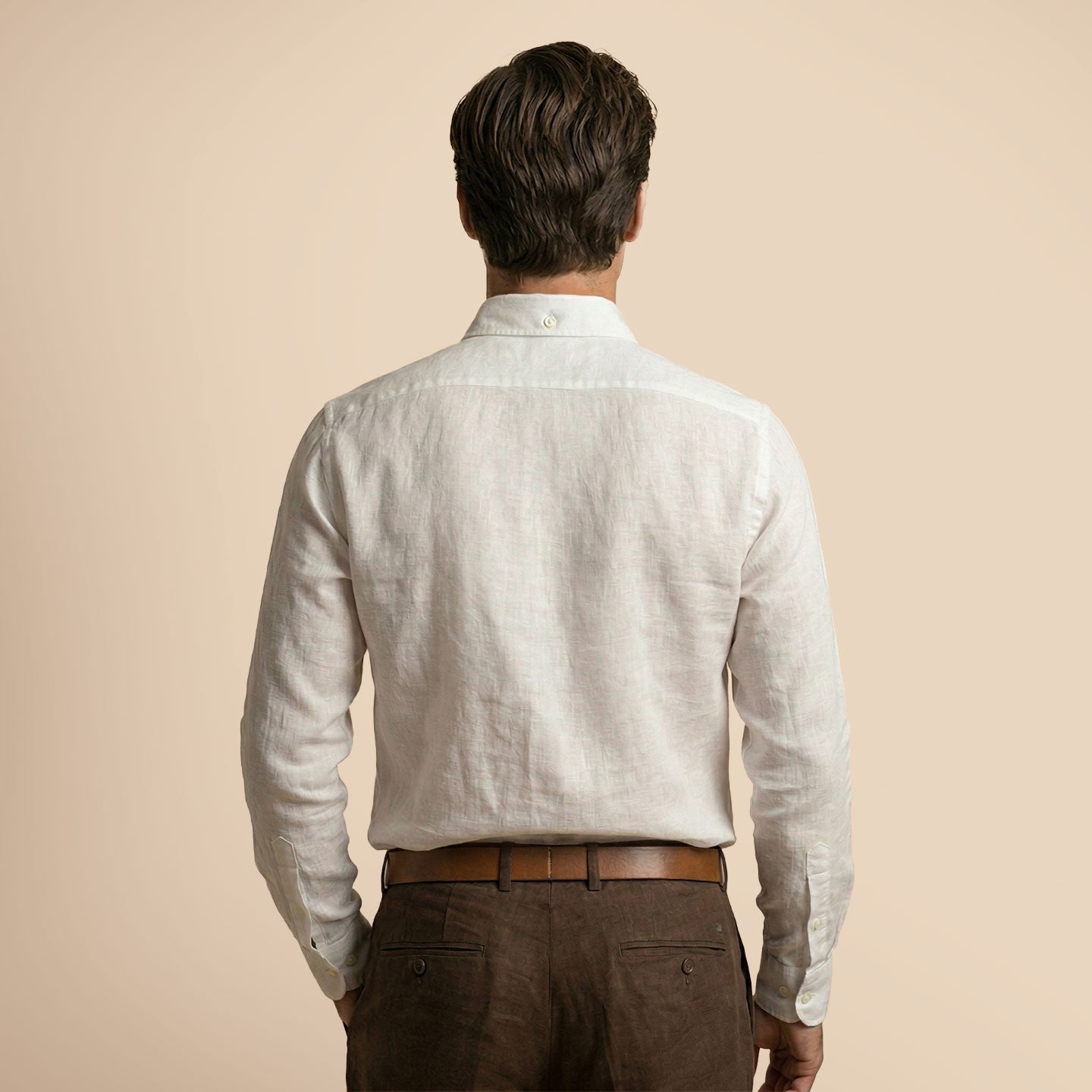 Cedar Pure Linen Full Sleeves Shirt in Snow Cedar Pure Linen Full Sleeves Shirt in Snow