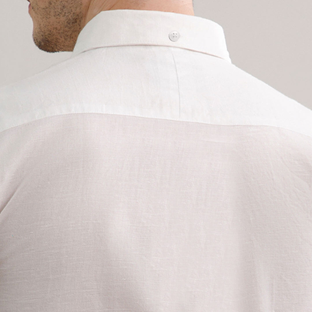 Cedar Pure Linen Full Sleeves Shirt in Snow Cedar Pure Linen Full Sleeves Shirt in Snow