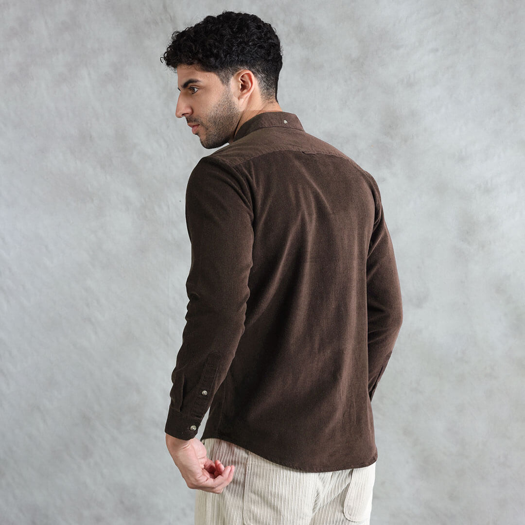 Cruise Corduroy Shirt In Chestnut Cruise Corduroy Shirt In Chestnut