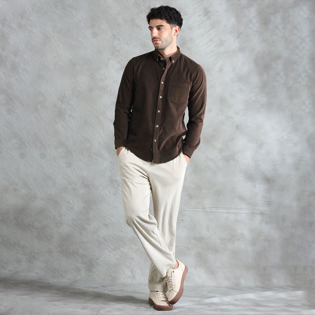 Cruise Corduroy Shirt in Chestnut Cruise Corduroy Shirt in Chestnut