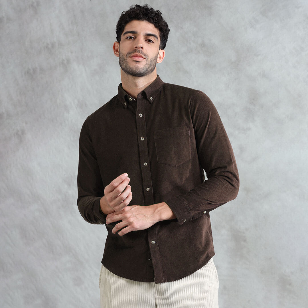 Cruise Corduroy Shirt in Chestnut Cruise Corduroy Shirt in Chestnut