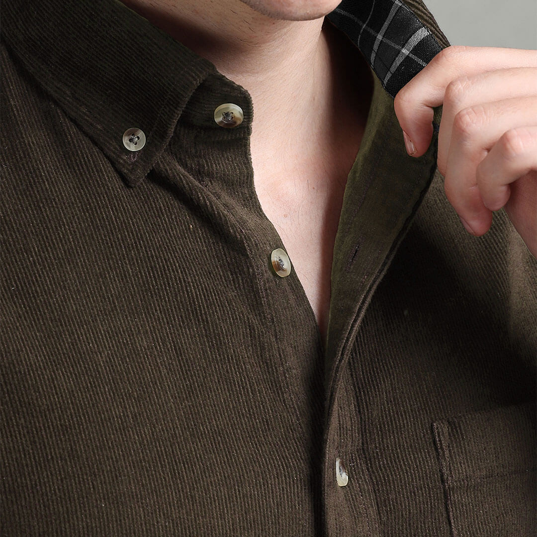 Cruise Corduroy Shirt in Chestnut Cruise Corduroy Shirt in Chestnut