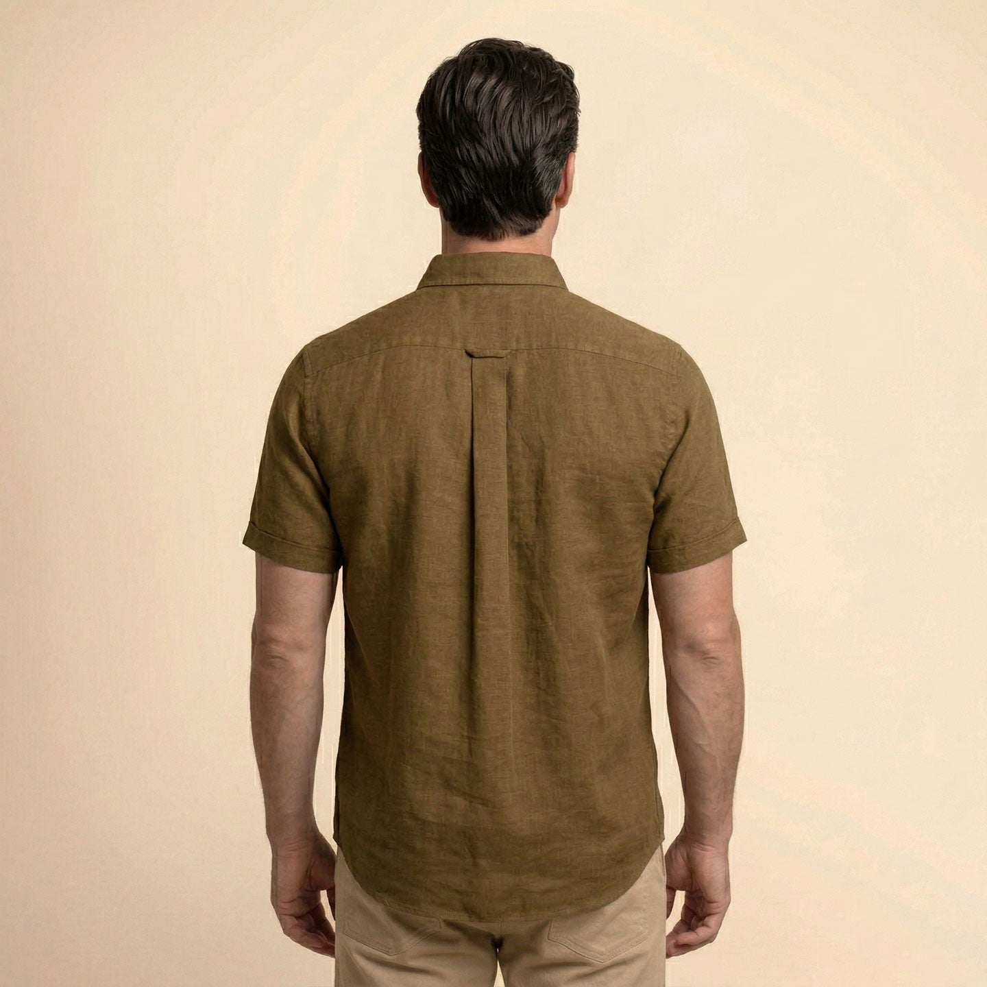 Breeze Linen Half Sleeves Shirt in Cocoa Breeze Linen Half Sleeves Shirt in Cocoa