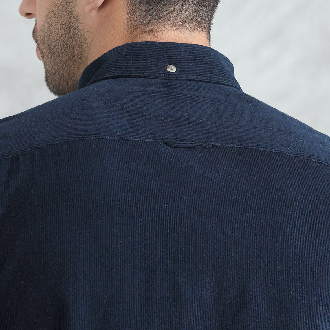 Cruise Corduroy Shirt In Navy Saphire Cruise Corduroy Shirt In Navy Saphire