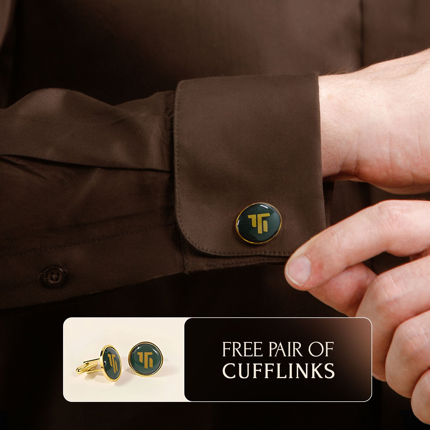 French Cuff Giza Cotton Shirt In Coffee French Cuff Giza Cotton Shirt In Coffee