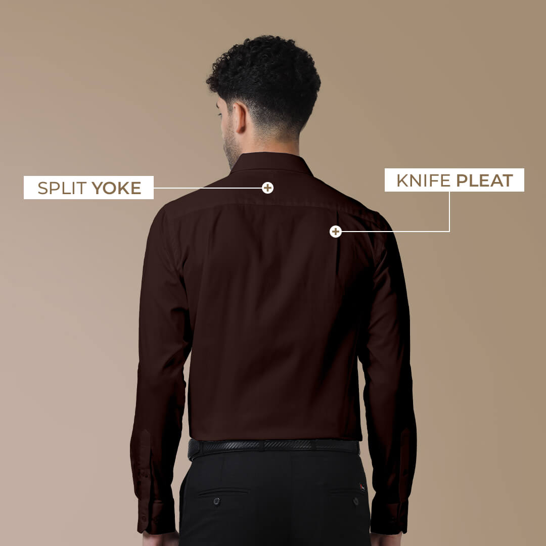 Cambridge Giza Cotton Shirt In Coffee Premium giza cotton shirt for men By TFC