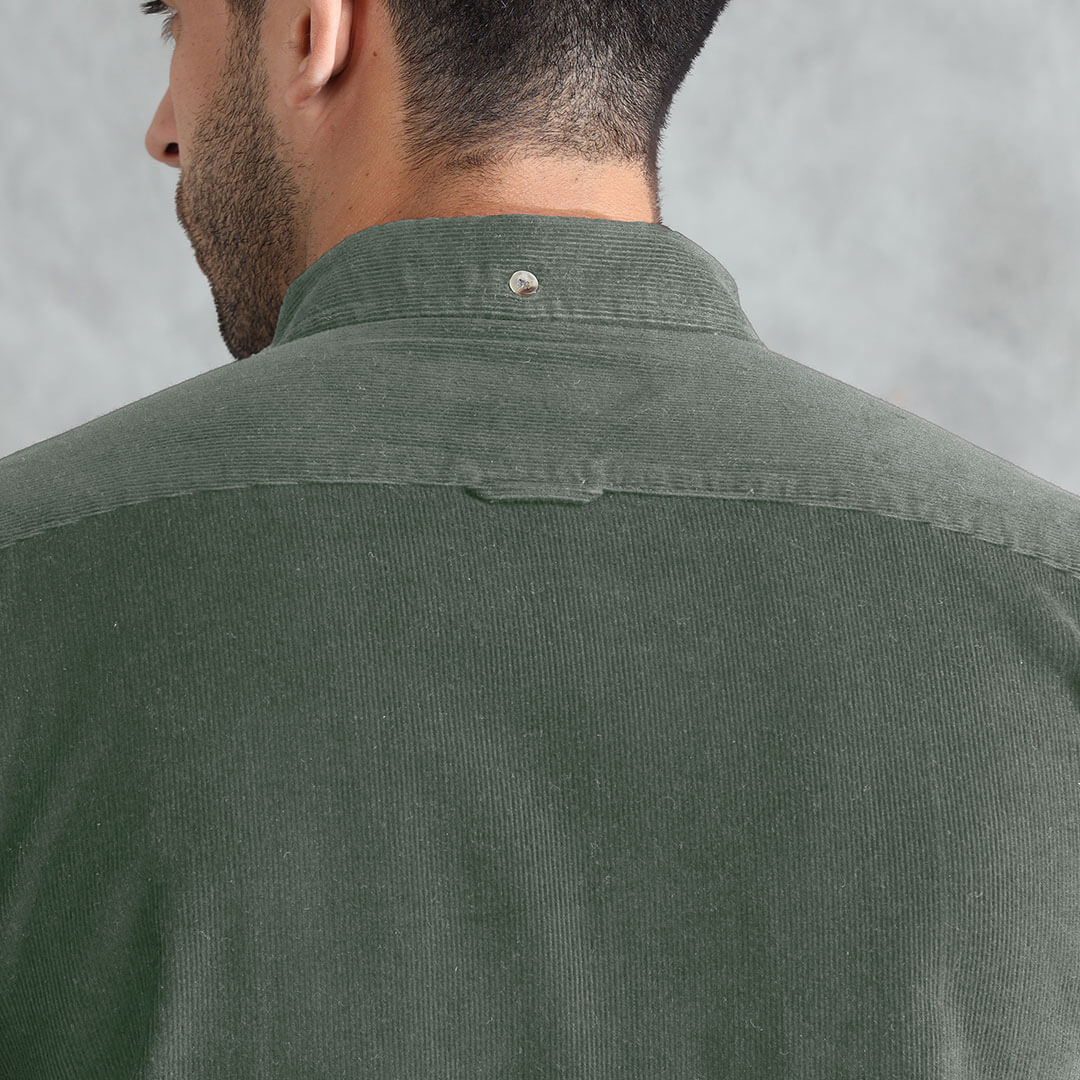 Cruise Corduroy Shirt In Leaf Green Cruise Corduroy Shirt In Leaf Green