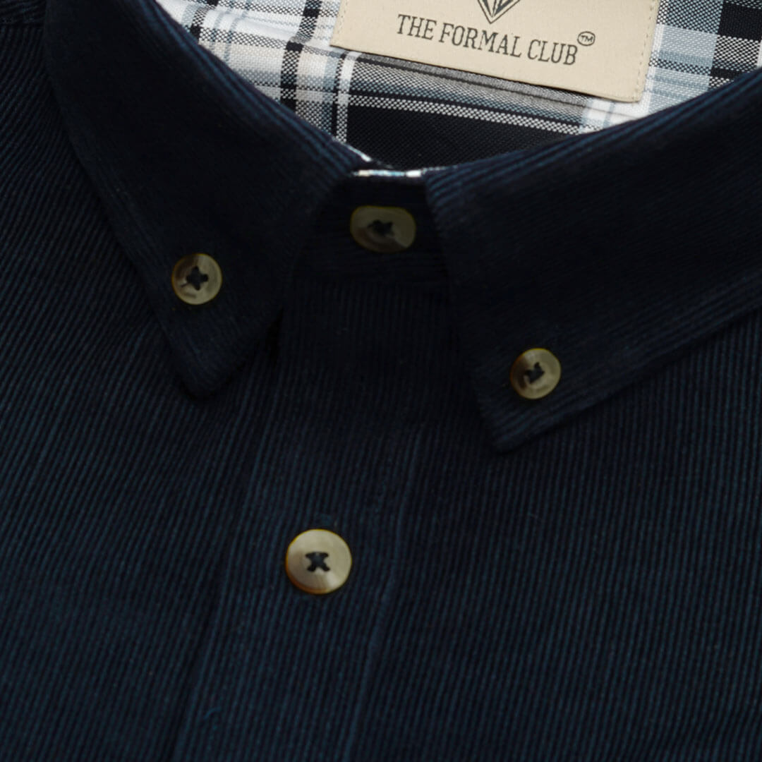 Cruise Corduroy Shirt In Navy Saphire Cruise Corduroy Shirt In Navy Saphire