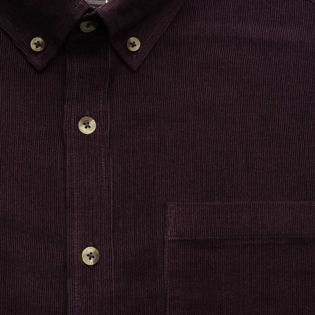 Cruise Corduroy Shirt In Purple Berry Cruise Corduroy Shirt In Purple Berry