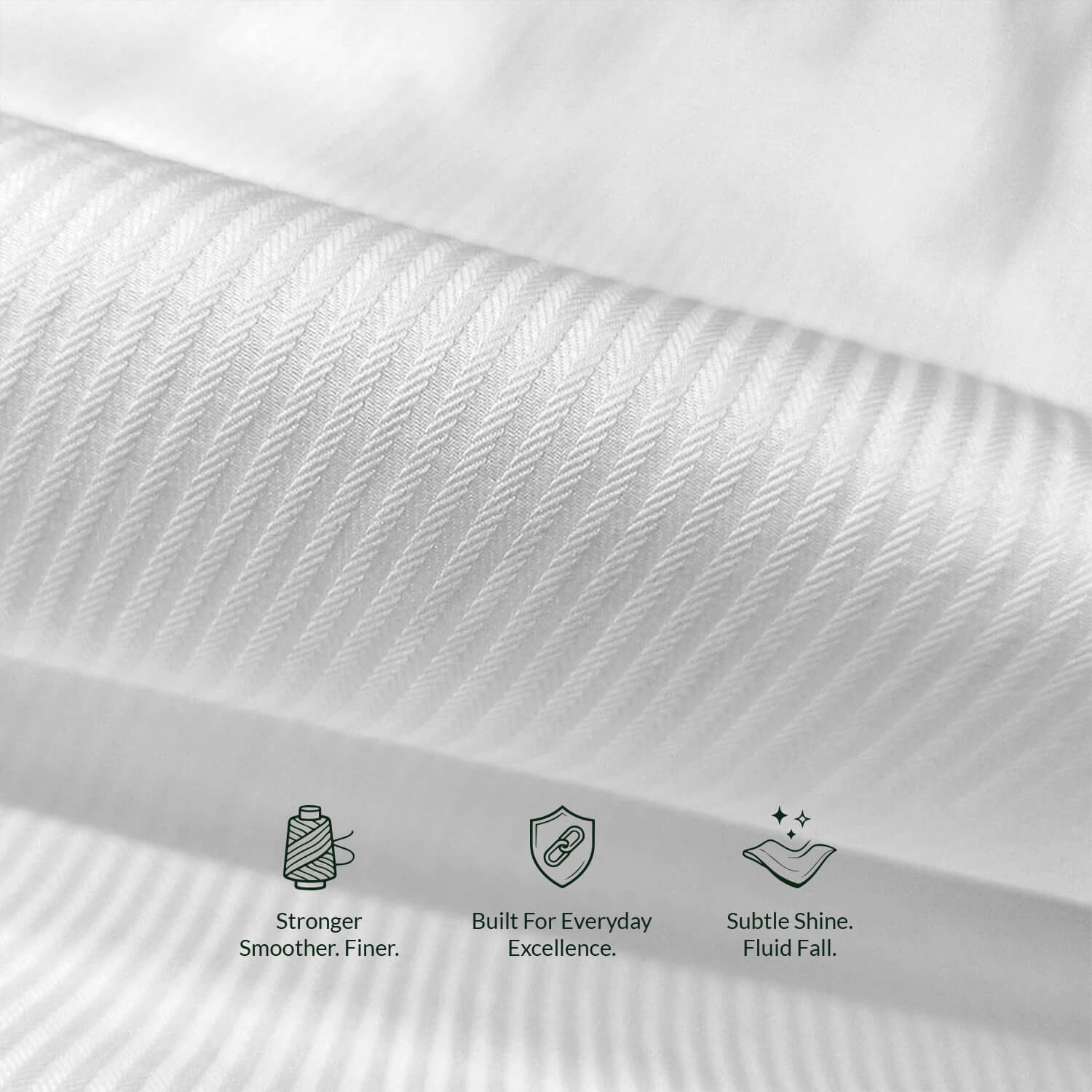 Crest Self Stripe 2 Ply Giza Shirt in Cloud White Crest Self Stripe 2 Ply Giza Shirt in Cloud White