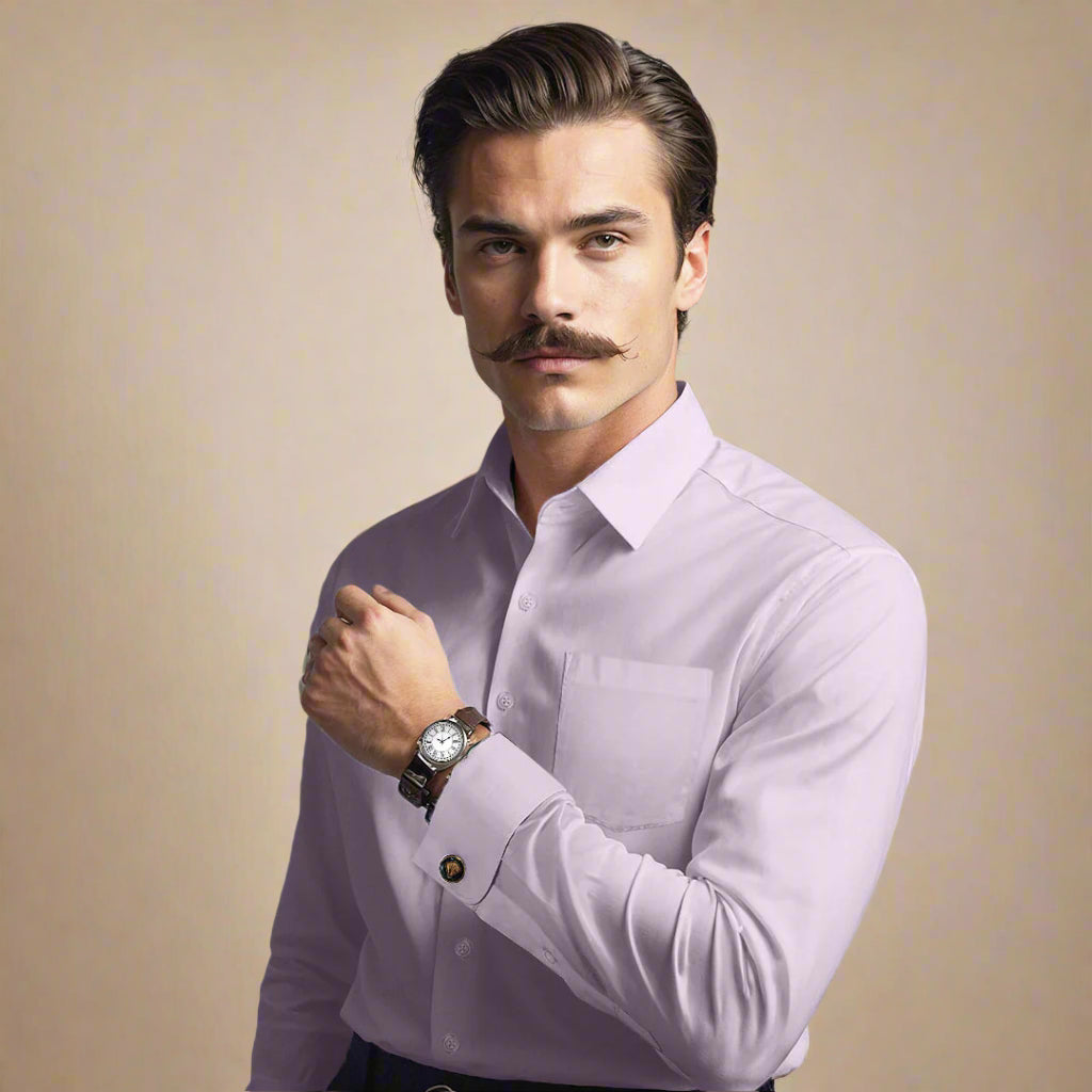 French Cuff Giza Cotton Shirt in Dusty Rose Buy Dusty Rose Giza Cotton Shirt In TFC