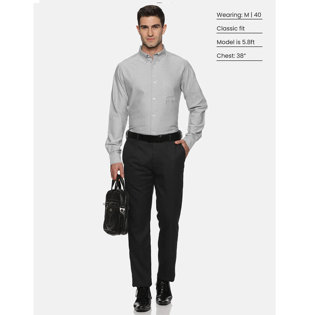 Royal Oxford Dobby Shirt in Dove Grey Royal Oxford Dobby Shirt in Dove Grey