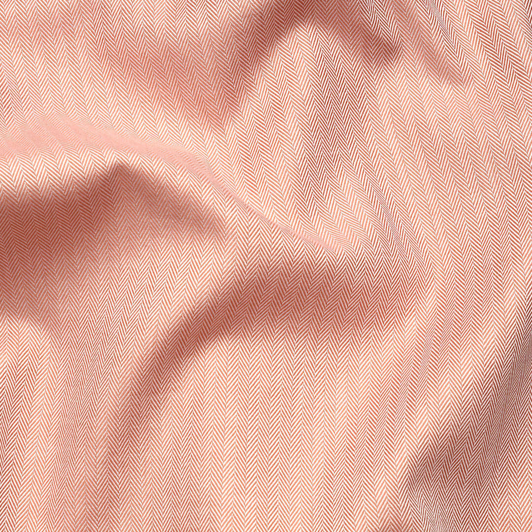 Imperial Herringbone 2 Ply Giza Shirt In Flamingo Imperial Herringbone 2 Ply Giza Shirt In Flamingo