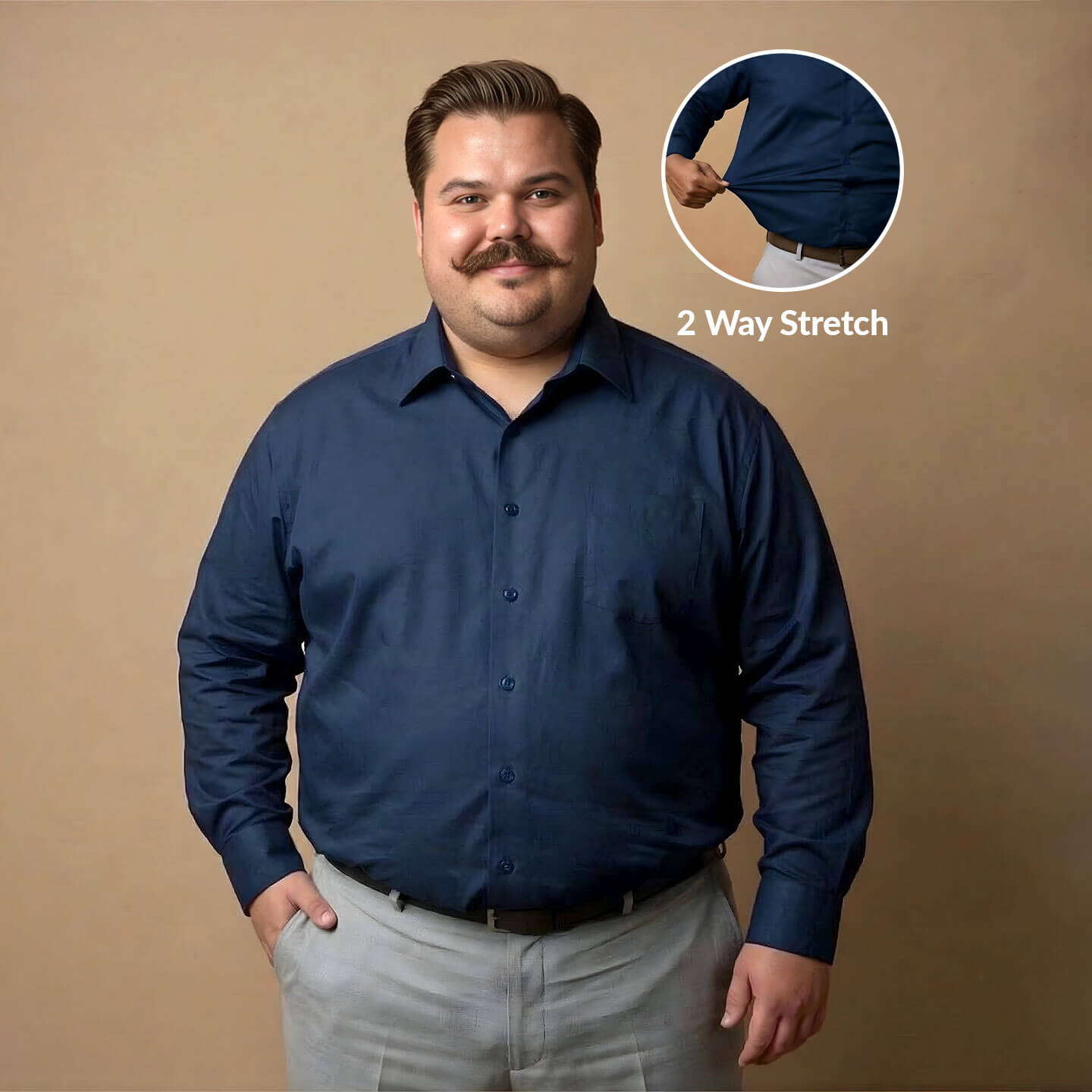 Flexi Stretch Plus Shirt in Saphire Flexi Stretch Plus Shirt in Saphire