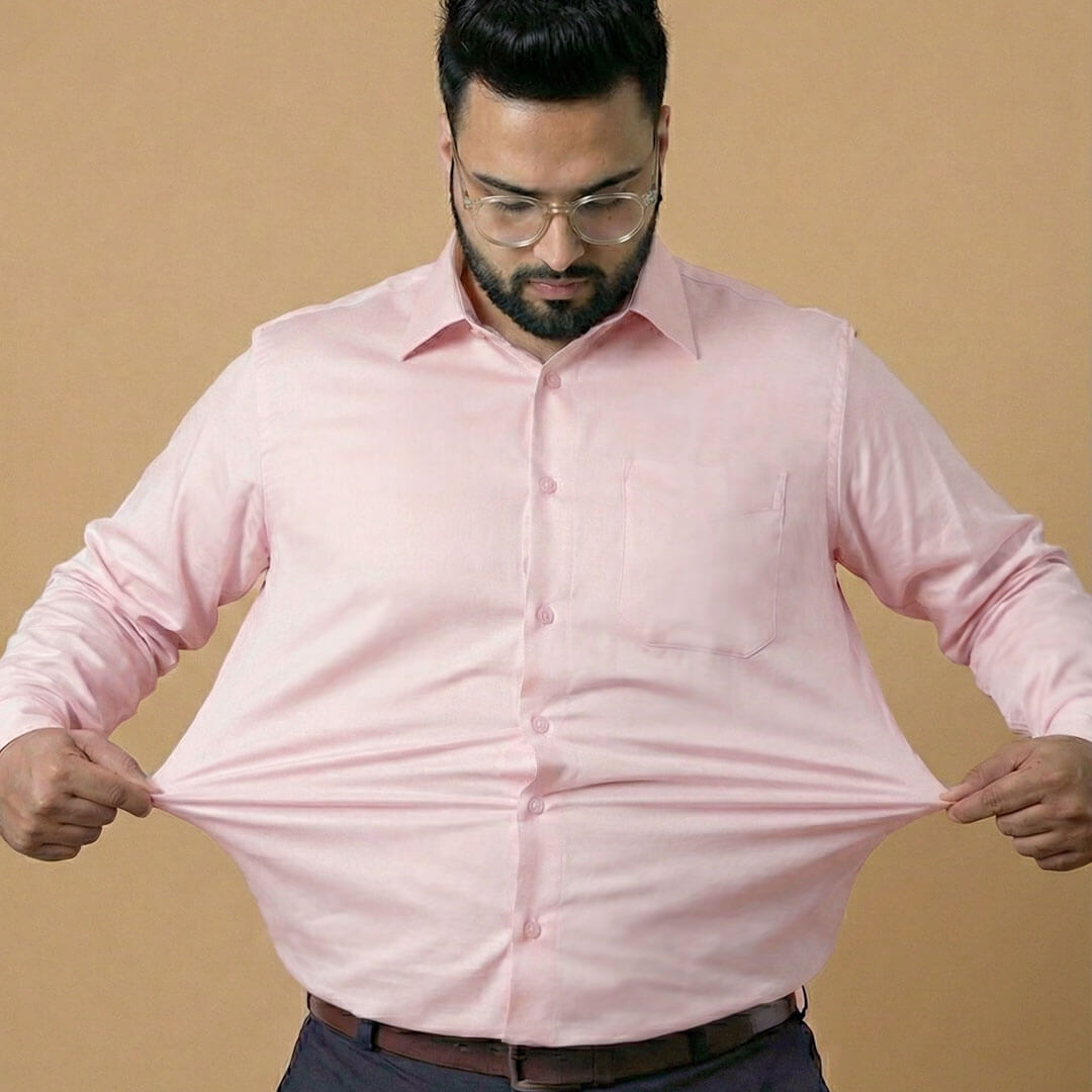 Flexi Stretch Plus Shirt in Dusty Pink Flexi Stretch Plus Shirt in Dusty Pink