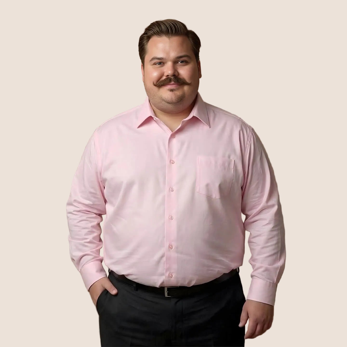 Flexi Stretch Plus Shirt in Dusty Pink Flexi Stretch Plus Shirt in Dusty Pink