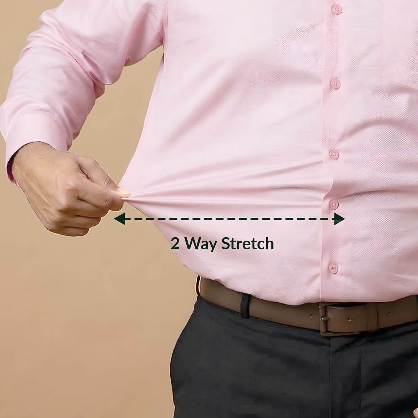 Flexi Stretch Plus Shirt in Dusty Pink Flexi Stretch Plus Shirt in Dusty Pink