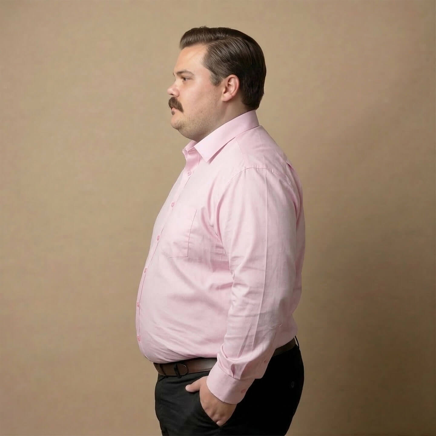 Flexi Stretch Plus Shirt in Dusty Pink Flexi Stretch Plus Shirt in Dusty Pink