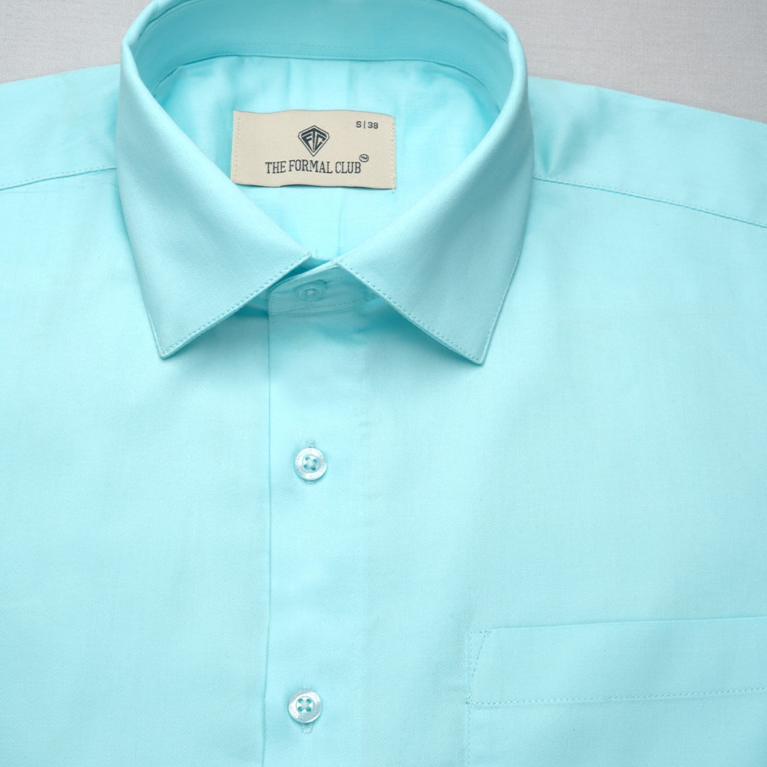 Cambridge Giza Cotton Shirt In Fresh Aqua Cambridge Giza Cotton Shirt In Fresh Aqua