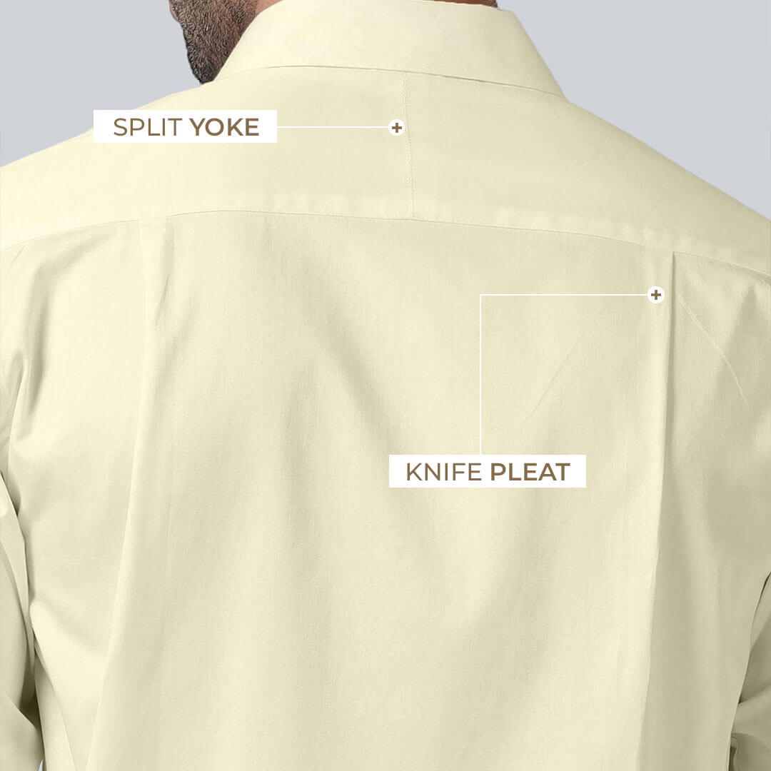 French Cuff Giza Cotton Shirt In Lemon Frost French Cuff Giza Cotton Shirt In Lemon Frost