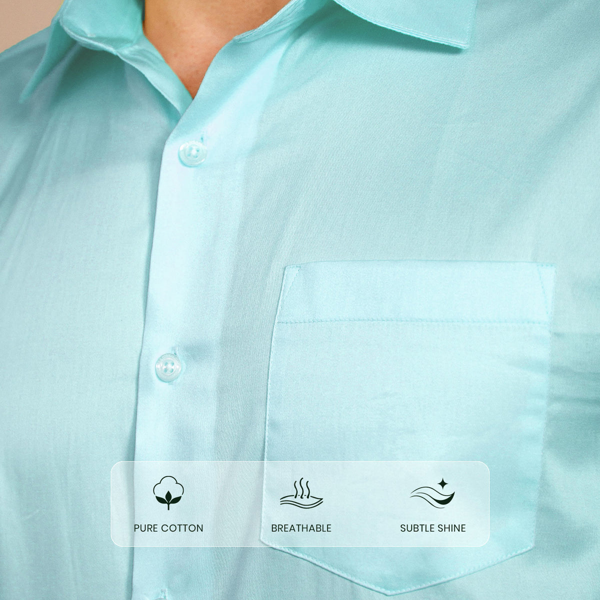 PREMIUM AQUA COLOUR SHIRT