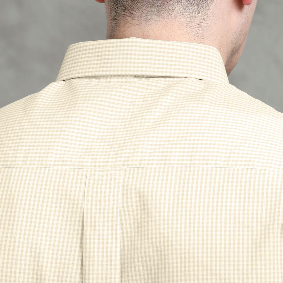 Gingham Check Shirt In Ochre Gingham Check Shirt In Ochre