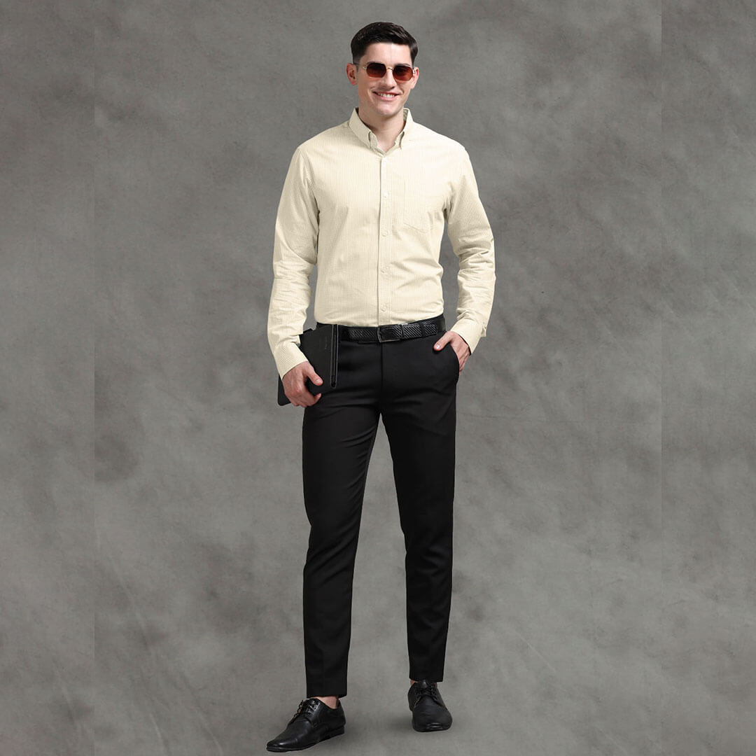 Gingham Check Shirt In Ochre Gingham Check Shirt In Ochre