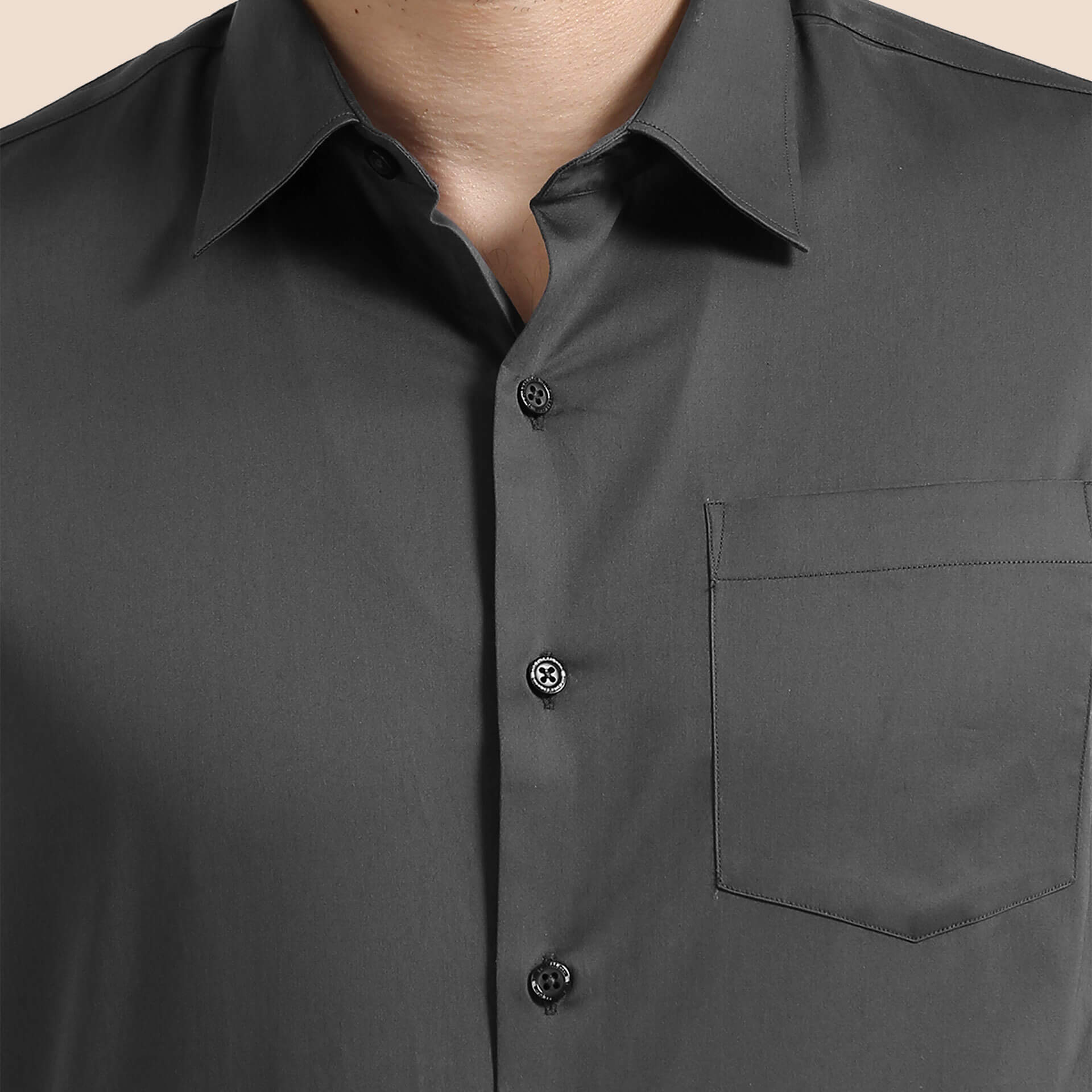 Cambridge Giza Cotton Shirt In Gun Metal Buy Premium Giza Cotton Shirt For Men by TFC