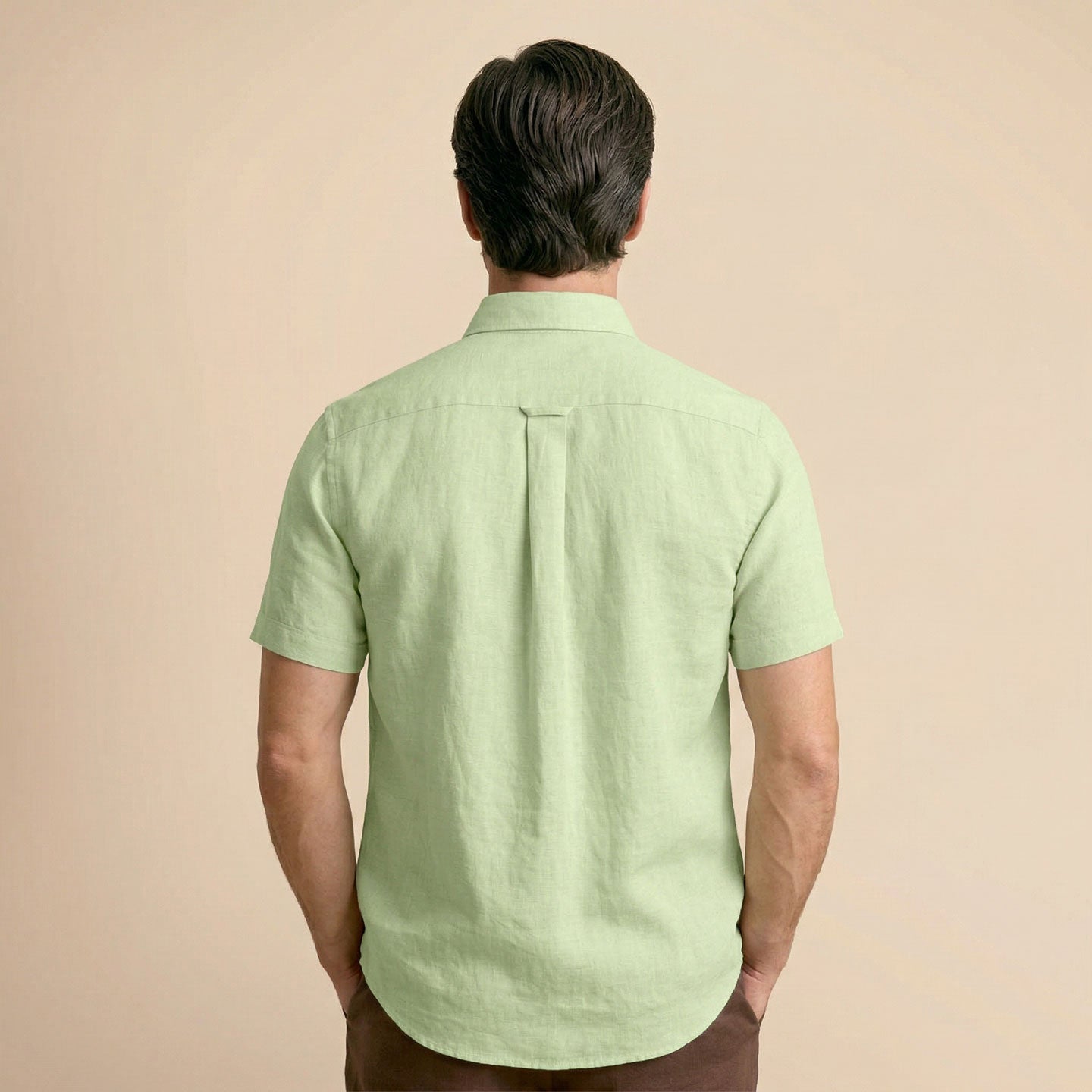 Breeze Linen Full Sleeves Shirt In Leaf Green Breeze Linen Full Sleeves Shirt In Leaf Green