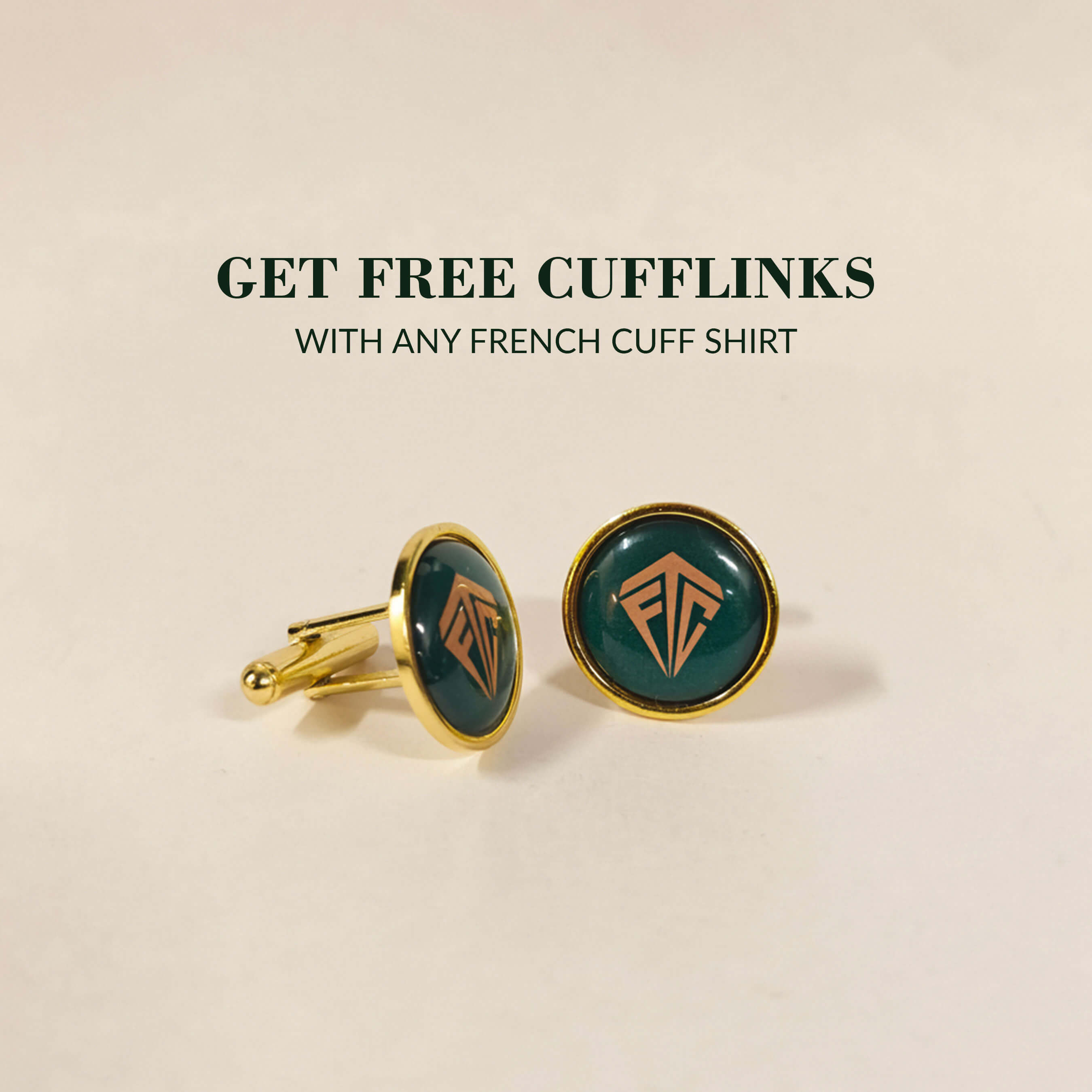 PREMIUM TFC CUFFLINKS IN GREEN PREMIUM TFC CUFFLINKS IN GREEN