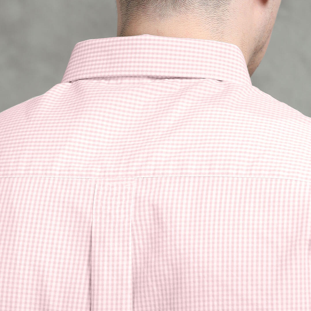 Gingham Check Shirt In Blush Pink Gingham Check Shirt In Blush Pink