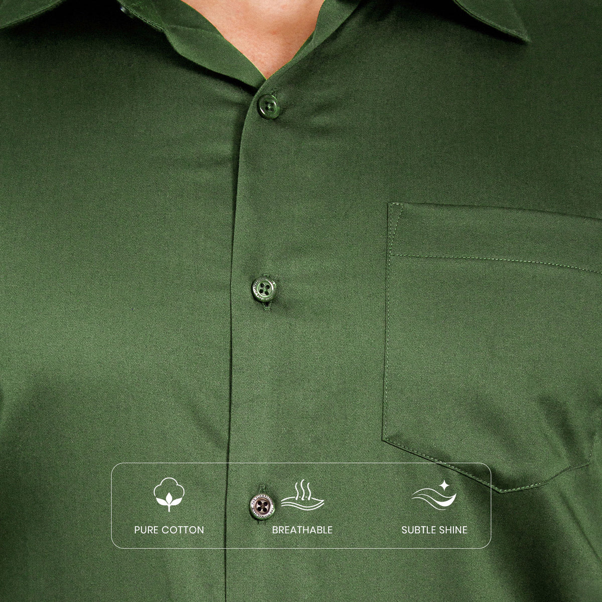 Cambridge Giza Cotton Shirt In Grass Green
