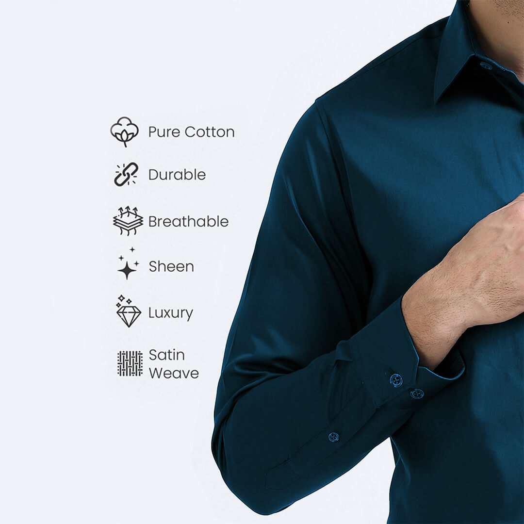 Cambridge Giza Cotton Shirt In Slate Blue Cambridge Giza Cotton Shirt In Slate Blue