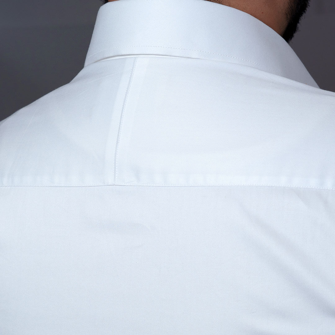 Hampstead 2 Ply Giza Cotton Shirt in Pearl White Hampstead 2 Ply Giza Cotton Shirt in Pearl White