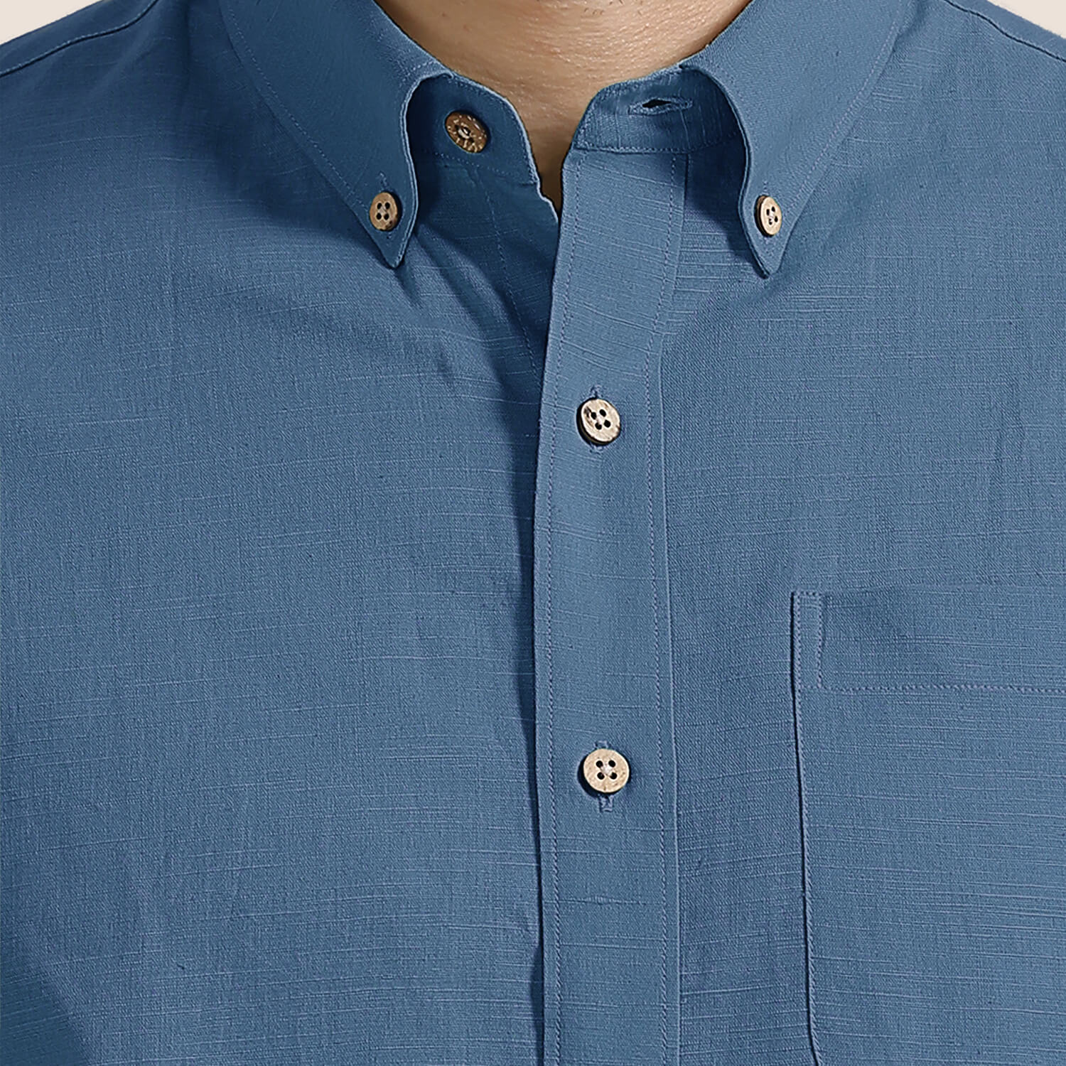 Breeze Linen Half Sleeves Shirt In Indigo Breeze Linen Half Sleeves Shirt In Indigo