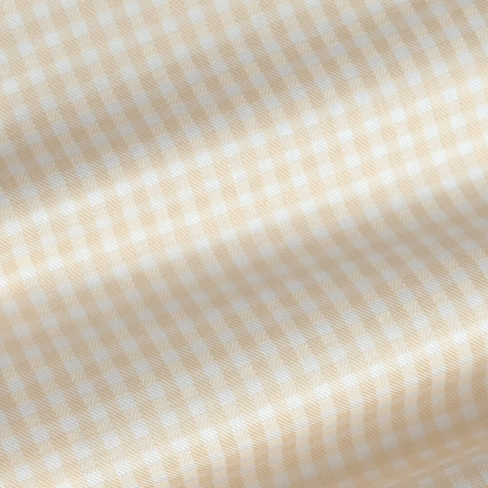 Gingham Check Shirt In Ochre
