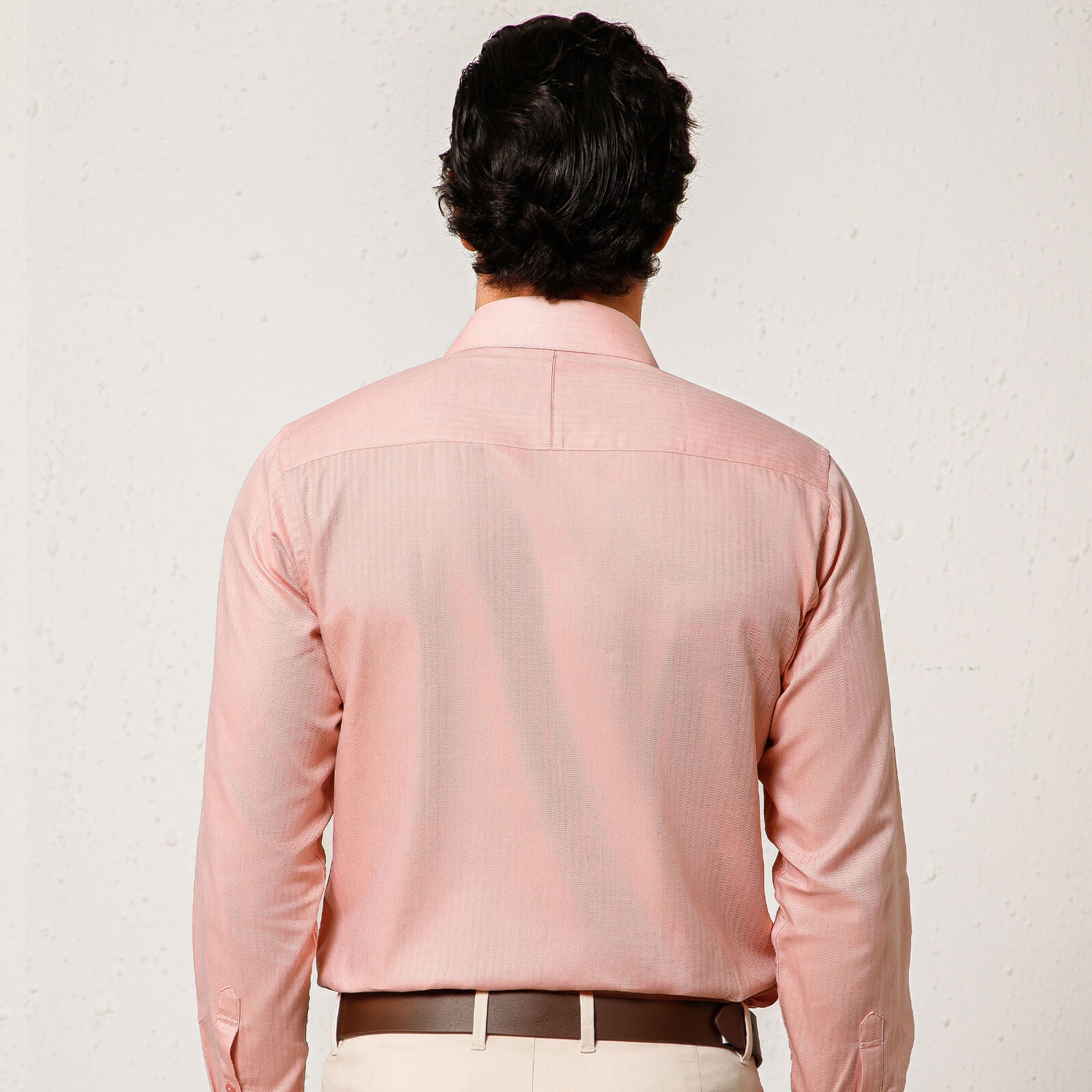 Imperial Herringbone 2 Ply Giza Shirt In Flamingo Imperial Herringbone 2 Ply Giza Shirt In Flamingo