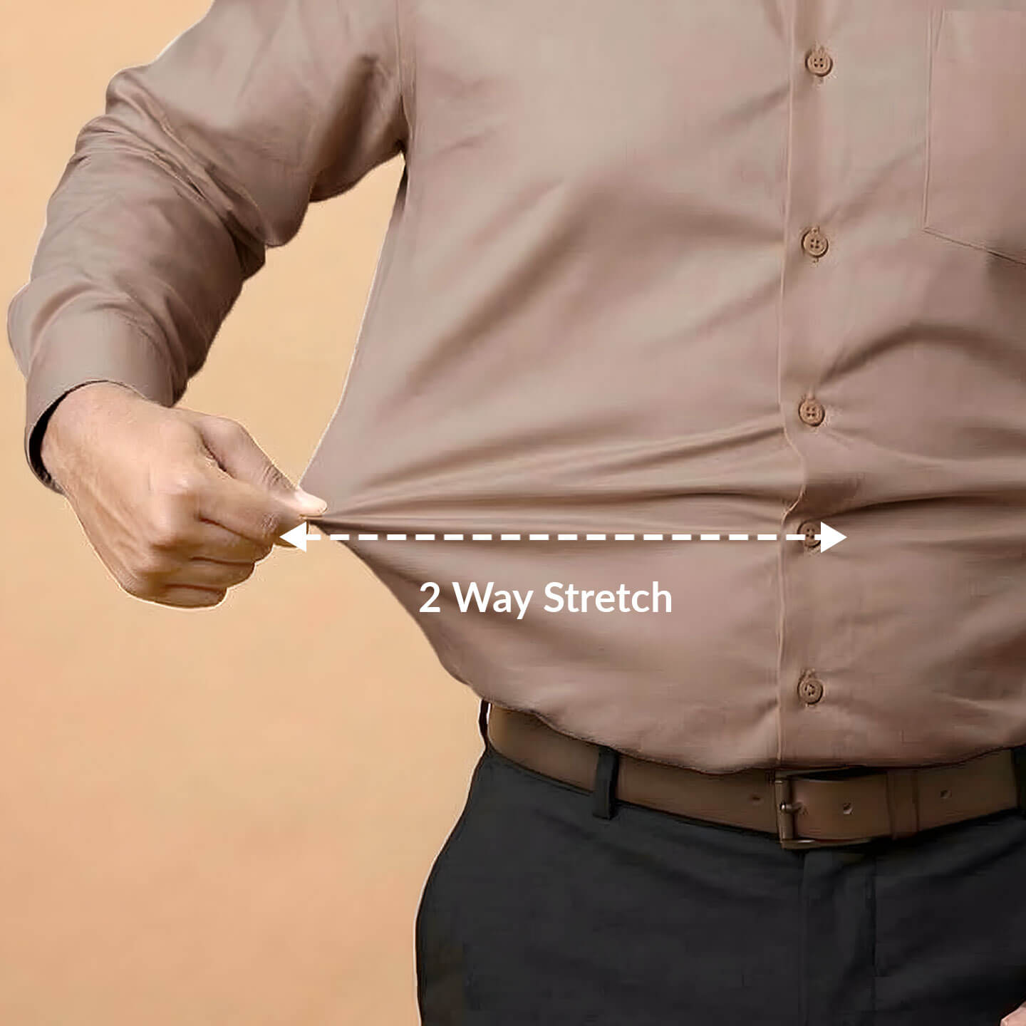 Flexi Stretch Plus Shirt in Latte Flexi Stretch Plus Shirt in Latte