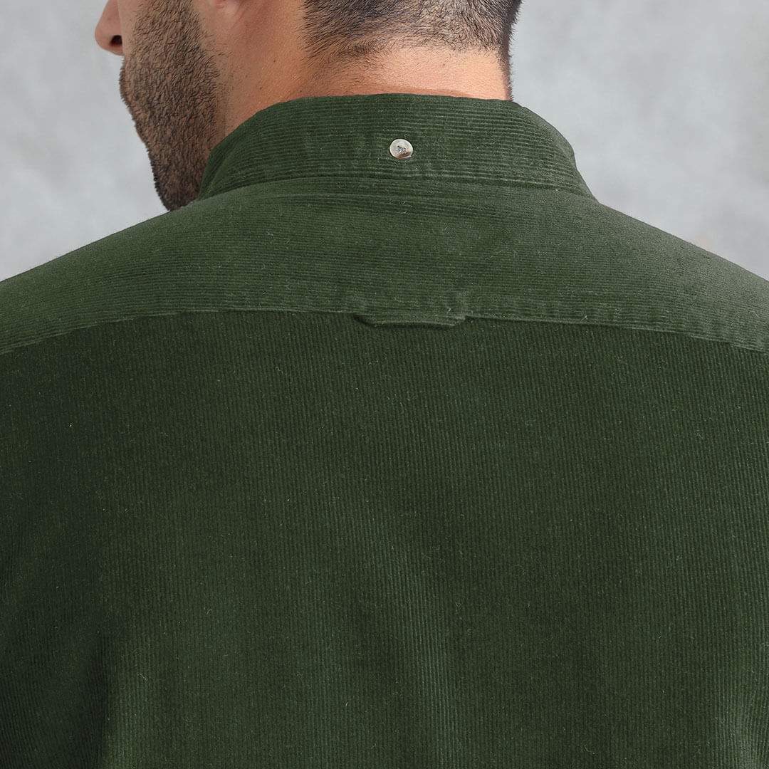 Cruise Corduroy Shirt In Leaf Green Cruise Corduroy Shirt In Leaf Green