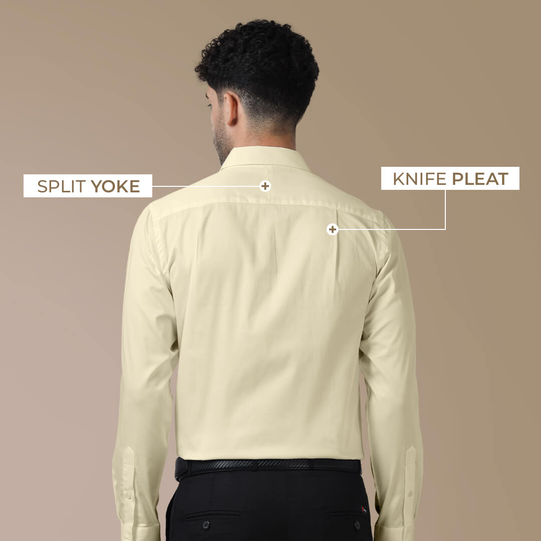 Cambridge Giza Cotton Shirt In Lemon Frost Buy Premium Lemon Frost Shirt by TFC