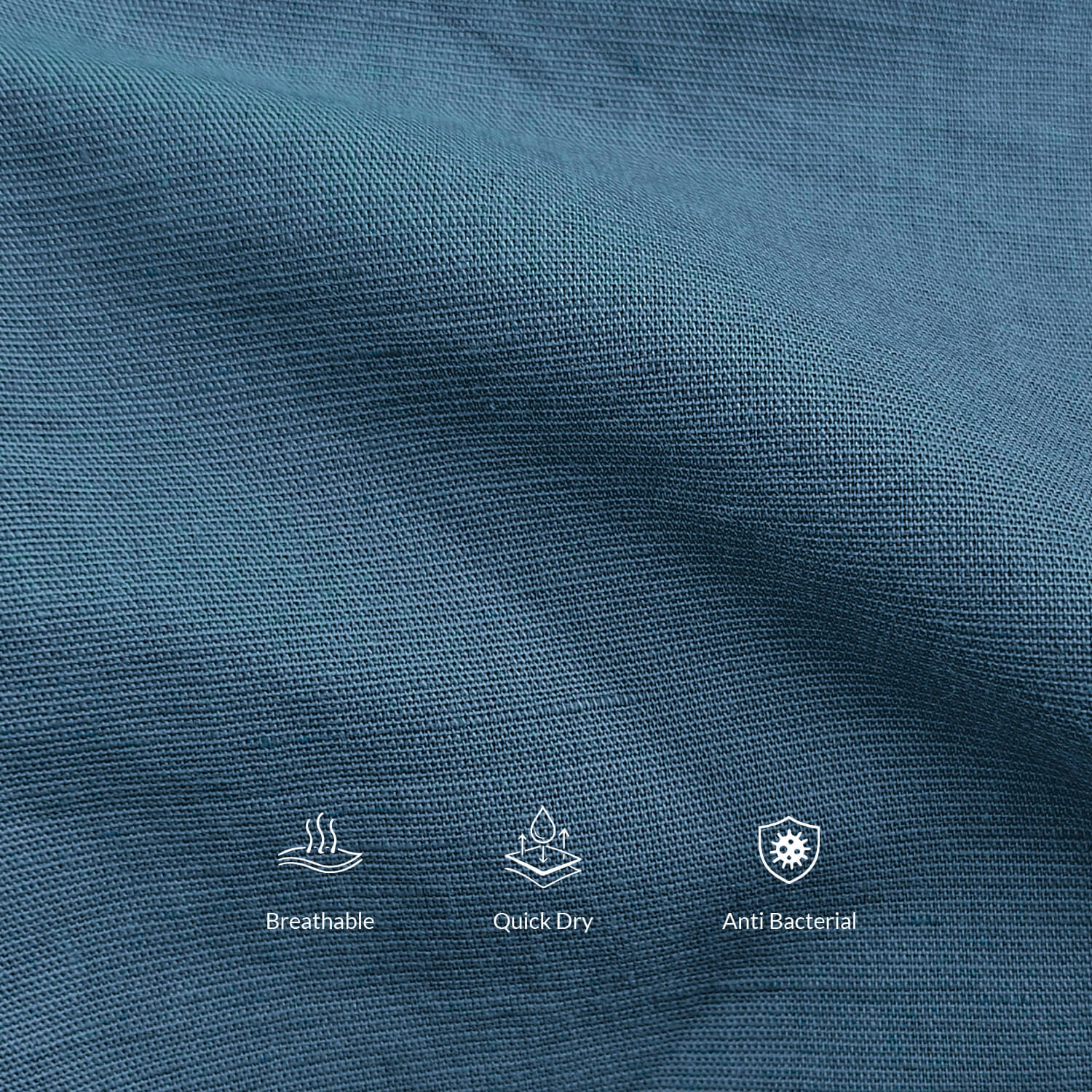 Breeze Linen Full Sleeves Shirt In Denim Breeze Linen Full Sleeves Shirt In Denim