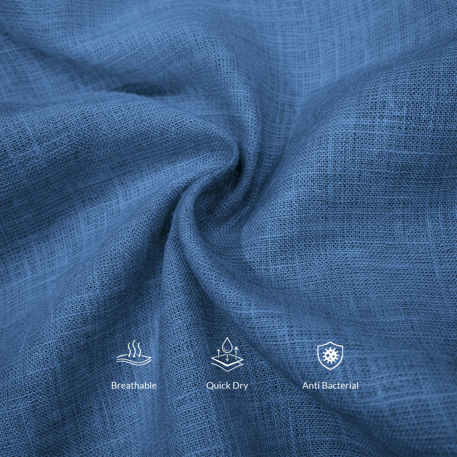 Breeze Linen Half Sleeves Shirt In Indigo Breeze Linen Half Sleeves Shirt In Indigo