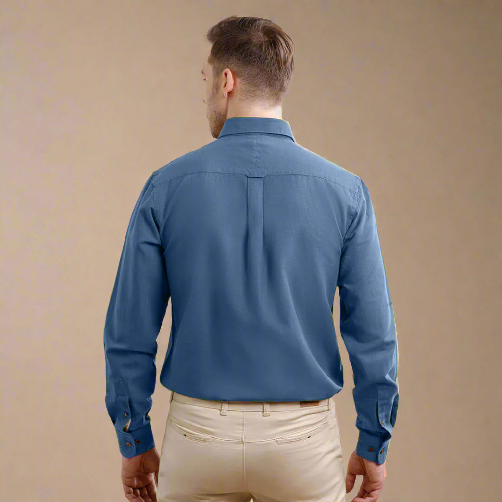 Breeze Linen Full Sleeves Shirt In Denim Breeze Linen Full Sleeves Shirt In Denim