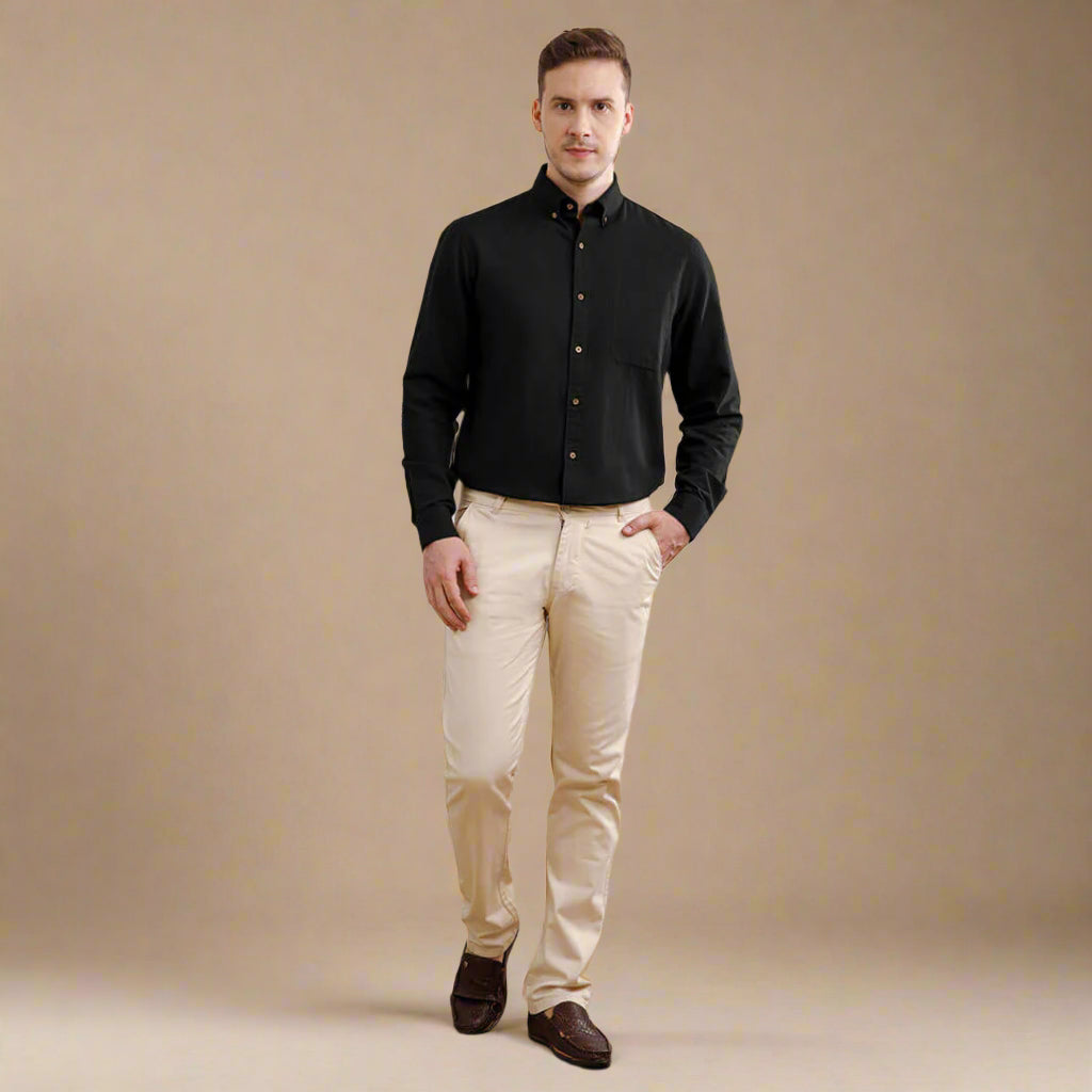 Breeze Linen Full Sleeves Shirt In Midnight Breeze Linen Full Sleeves Shirt In Midnight