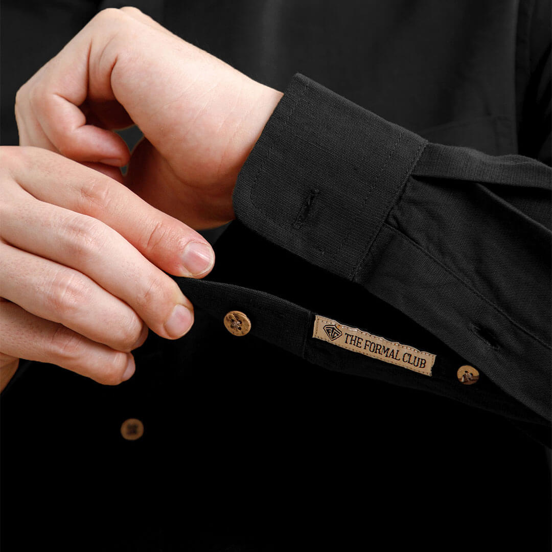 Breeze Linen Full Sleeves Shirt In Midnight Breeze Linen Full Sleeves Shirt In Midnight