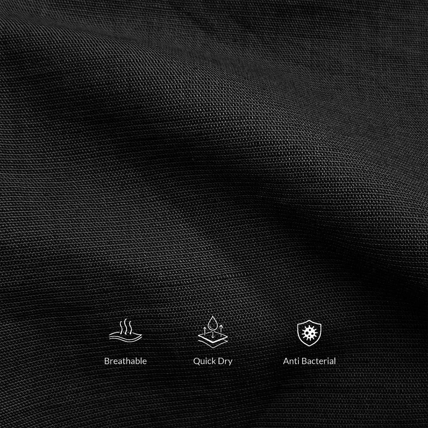 Breeze Linen Half Sleeves Shirt In Raven Breeze Linen Half Sleeves Shirt In Raven