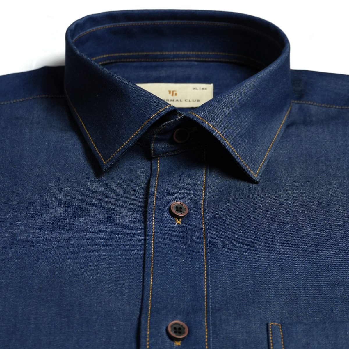 The Legend Denim Mens Shirt In Midnight Indigo